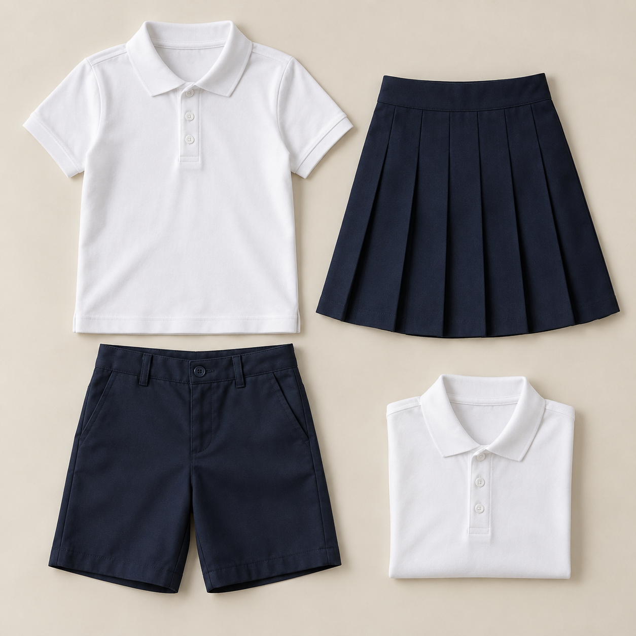 Falda escolar azul marino